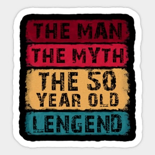 50th Birthday 50 Year Old Gifts Legend Limited Edition Sticker